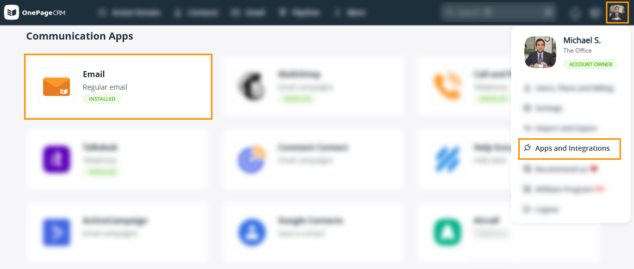 Apps and Integrations | Communication Apps | Email