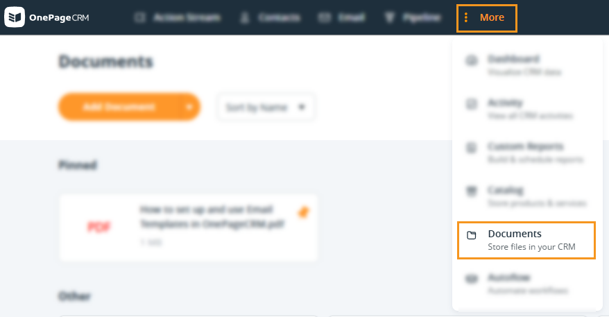 documents repository in crm