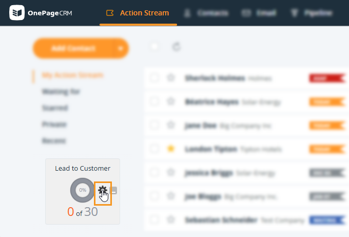 configure targets and goals in your crm