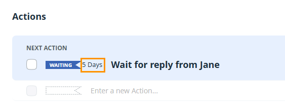 day counter for waiting for crm contacts