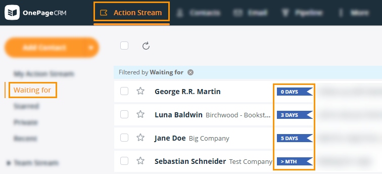 waiting for filter in your crm