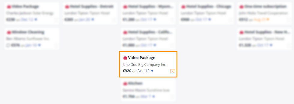 Click on any deal card displayed on the Kanban View.