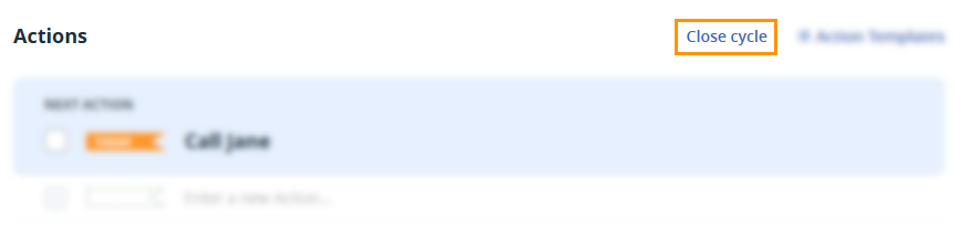 Contact profile | Close cycle