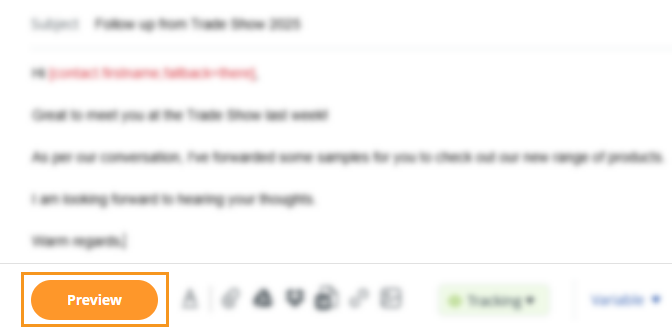 Preview email message