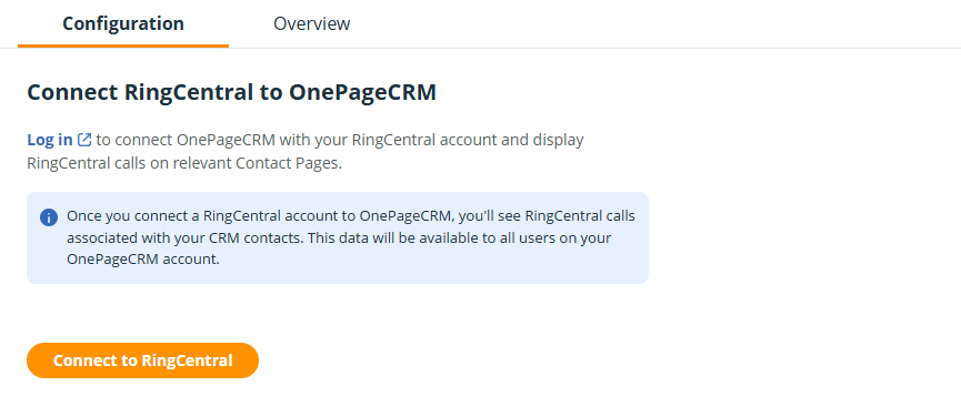 Connect to RingCentral