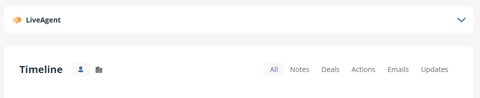 Click on the LiveAgent widget to expand it.