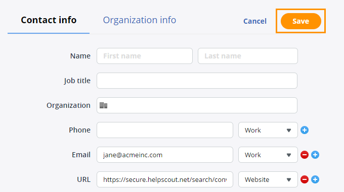 OnePageCRM | Create a contact
