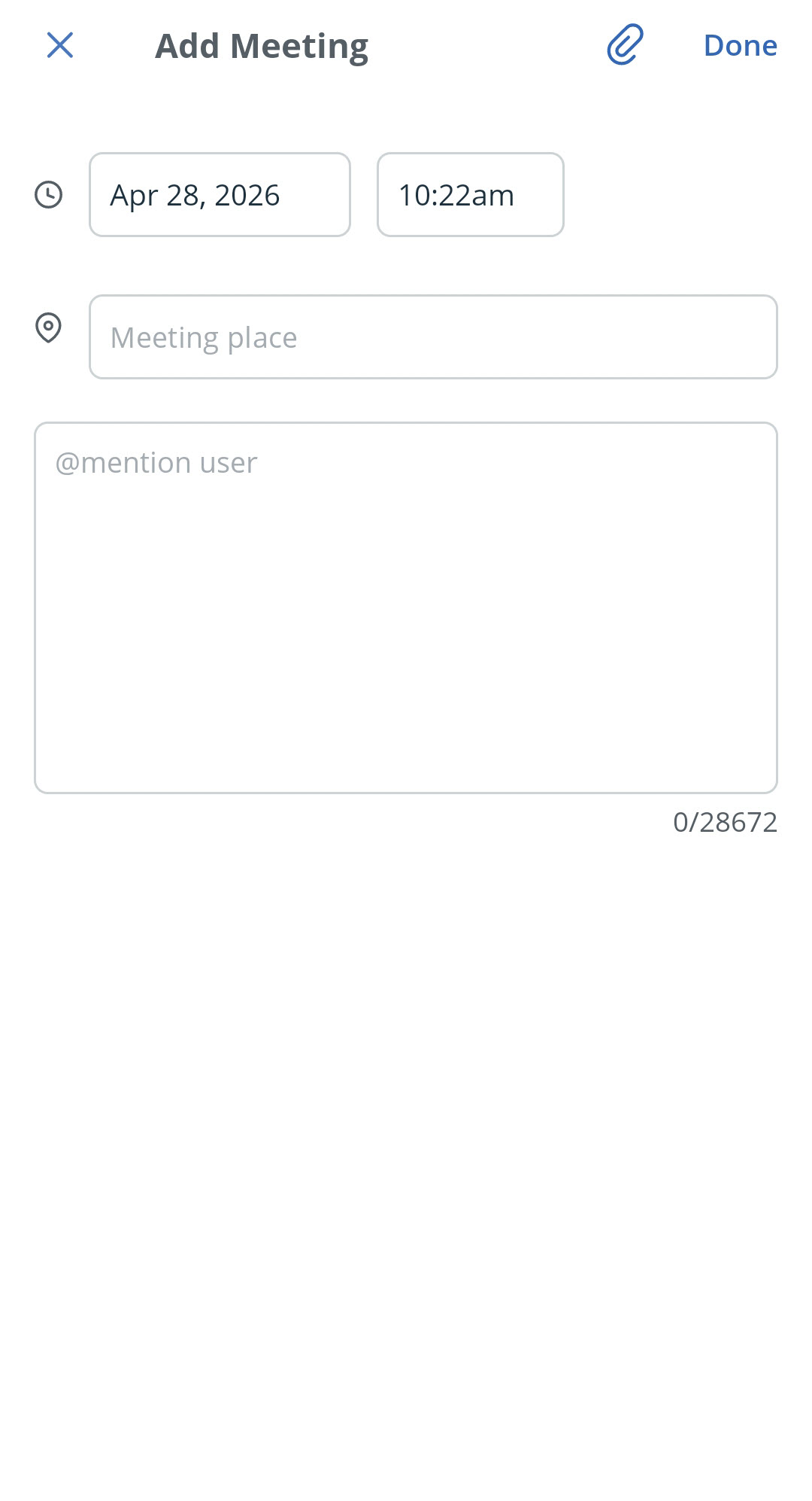Android Mobile app | Add Meeting
