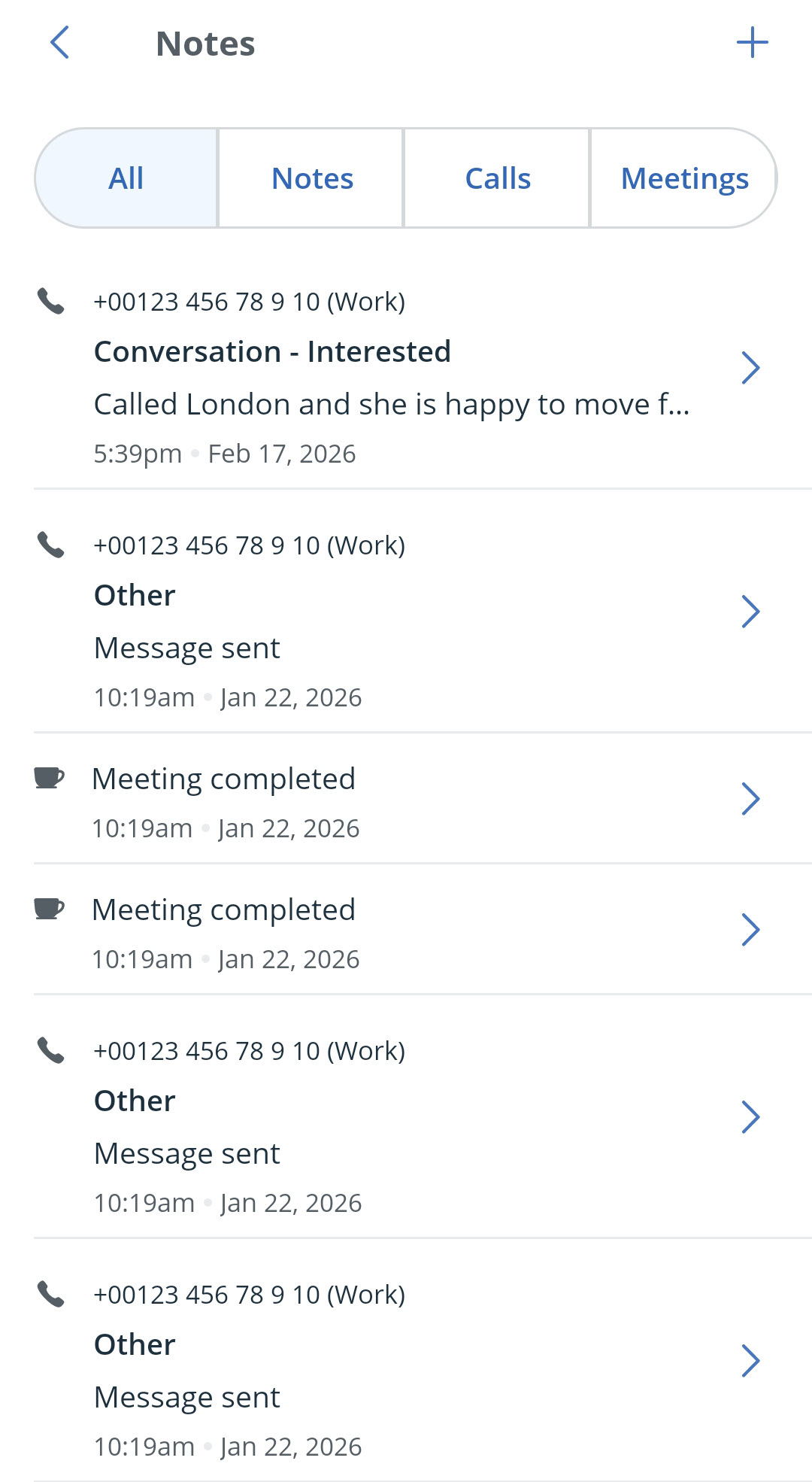 Android Mobile app | Notes section