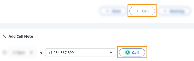 OnePageCRM | Contact profile | Call Note