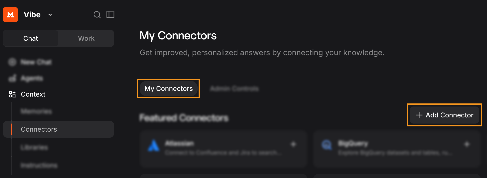Mistral Vibe | Connectors | My Connectors | Add Connector