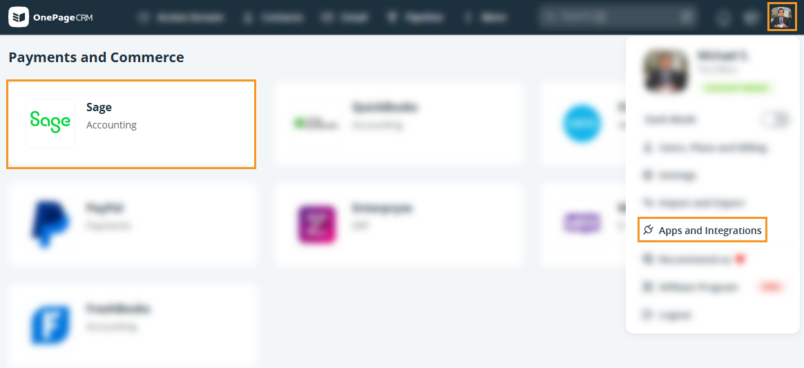 Apps and Integration page | Sage Accounting