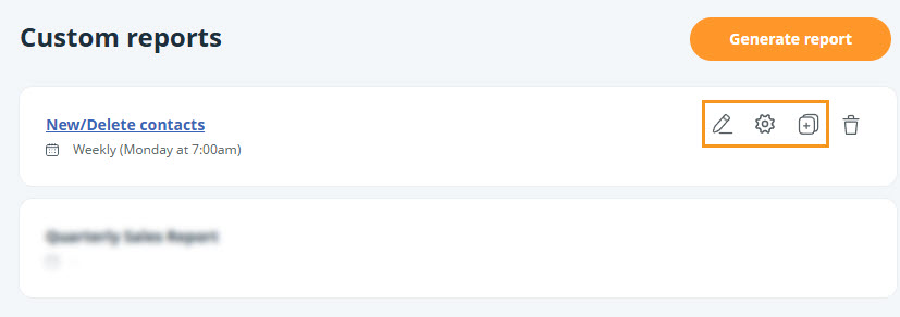 Custom Reports | Edit, modify, clone report