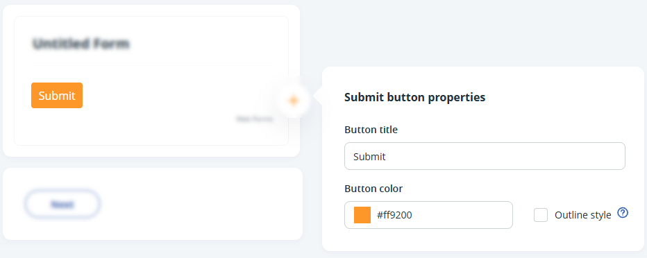 Web forms | Builder | Submit button properties