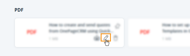 More | Documents | pencil icon