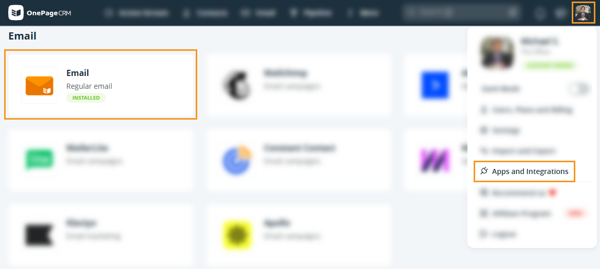 Apps and Integration | Email