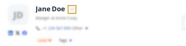 Contact | Lock symbol