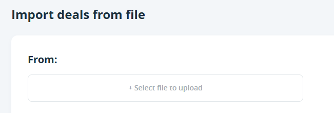 Import Deals | Select file