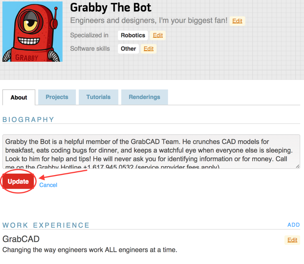 Setting Up Your GrabCAD Profile Page GrabCAD Help Center