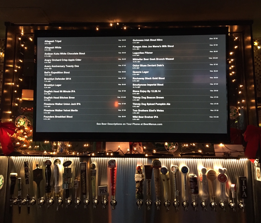Digital Beer Menu For TV Monitor Display BeerMenus Help Center