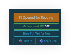 Screenshot of the action buttons on a LitStream collection article page: an orange 'Opened for Reading' button, 'Download PDF $32' (the copyright fee to purchase a downloadable copy), 'Share Full Text for Free', 'Sign In', and 'Share Link'.