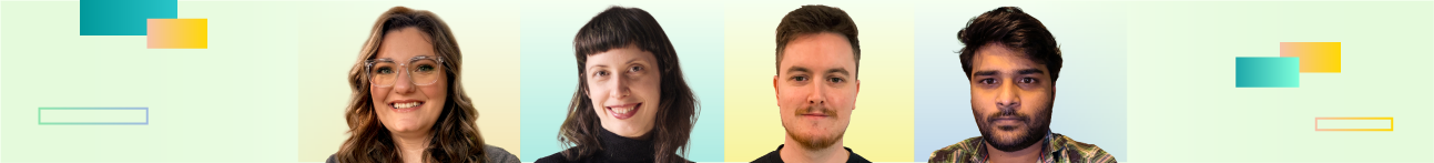 Banner of 4 Charitable Impact team member headshots