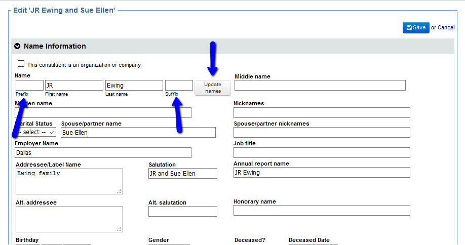 Customizing addressee and salutation fields - Little Green Light