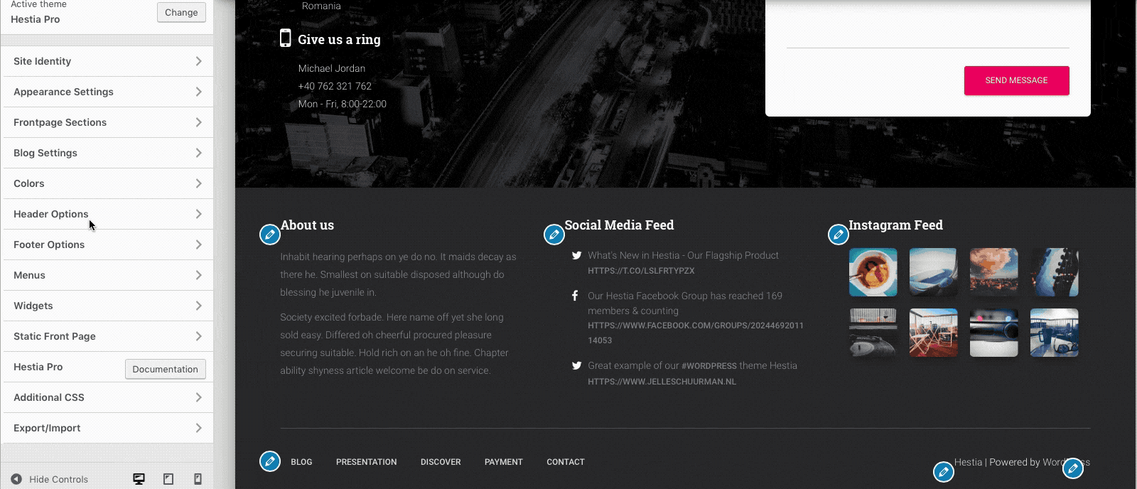 appearance ></p></a> customize > homepage settings  you can easily