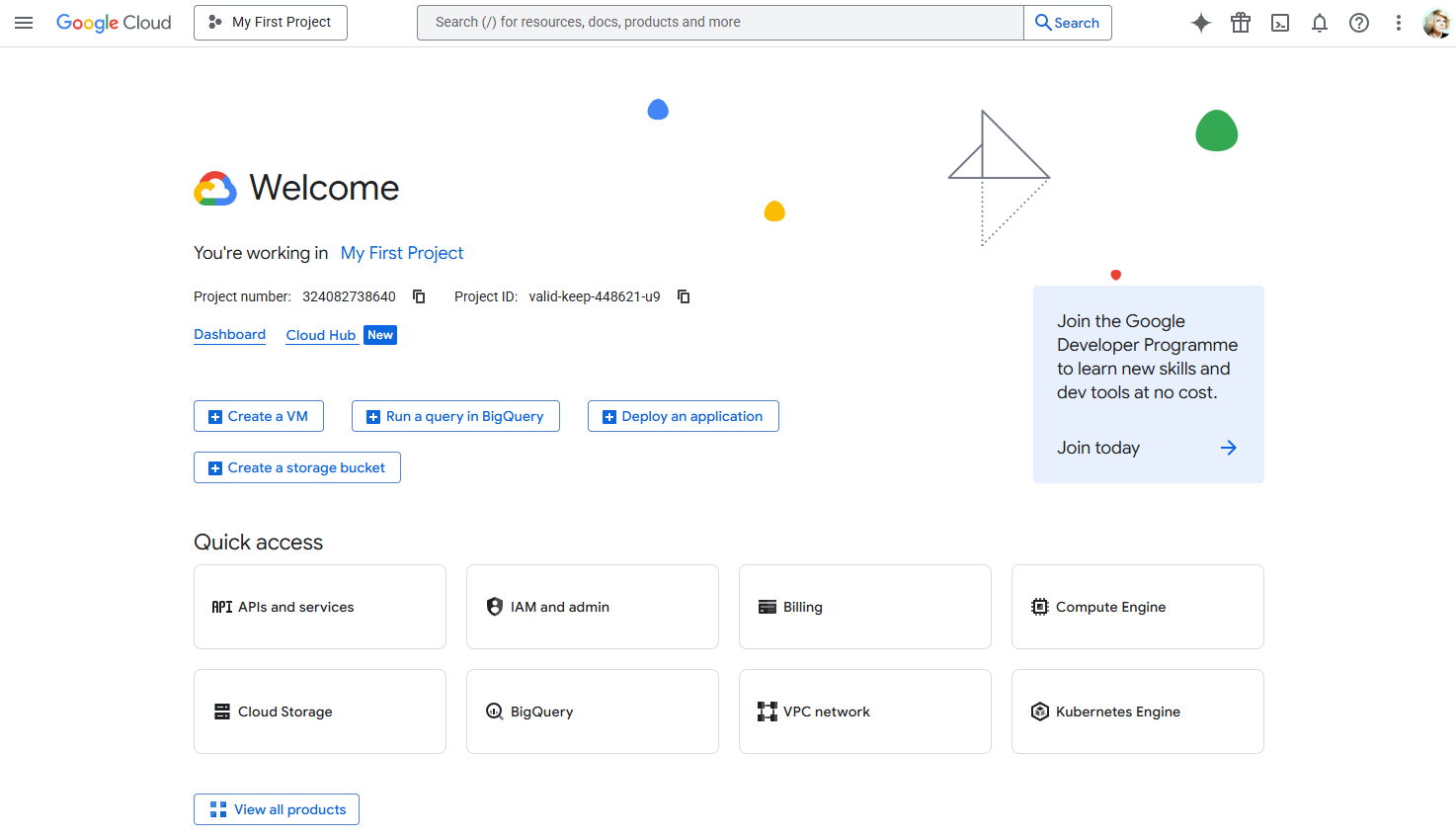 Google Cloud console