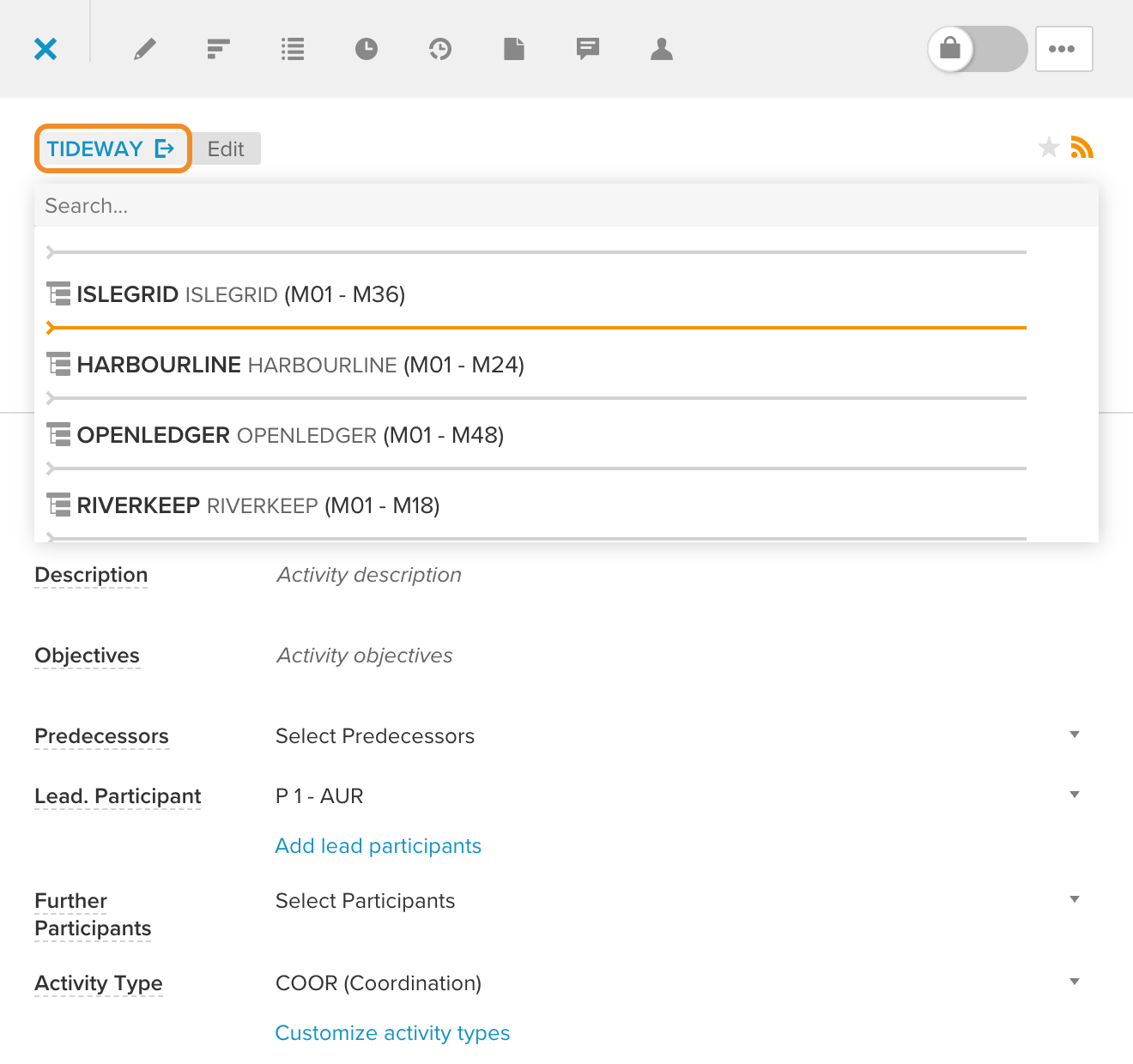 Projekt verschieben: Positionsliste aus dem Pfad der Sidebar