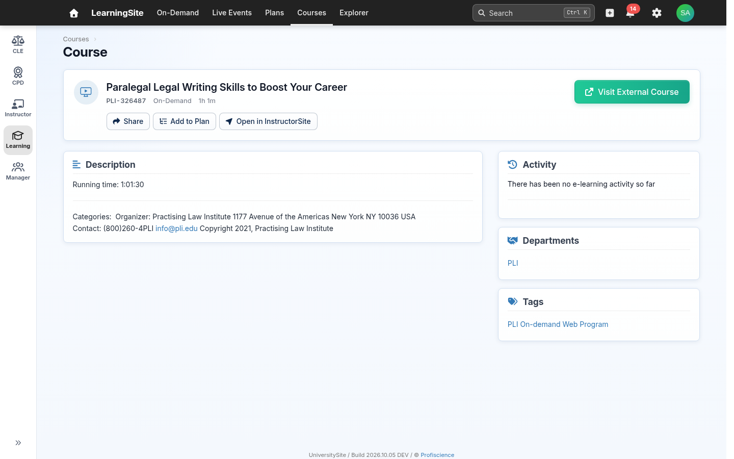 A course, refreshed design