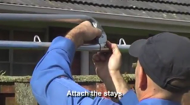 how to install hills hoist galvanised clothesline