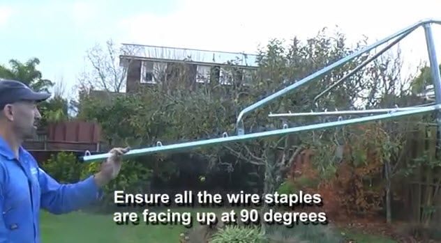 how to install hills hoist galvanised clothesline