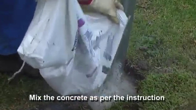 how to install hills hoist galvanised clothesline