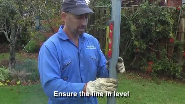 how to install hills hoist galvanised clothesline