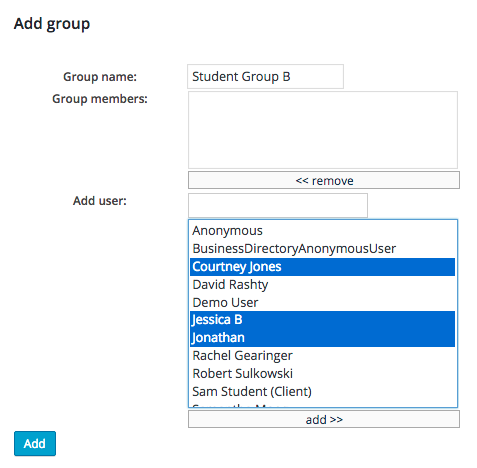 Creating a user group - WordPress Client Zone