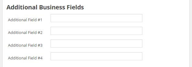 Additional Business Fields - WordPress Directory Listing Plugin