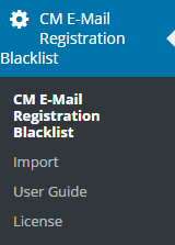 Navigation to the plugin settings - IP Blacklist WordPress Plugin