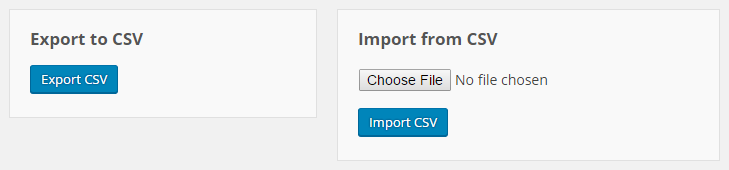 Options for exporting and importing the data - File Download Plugin