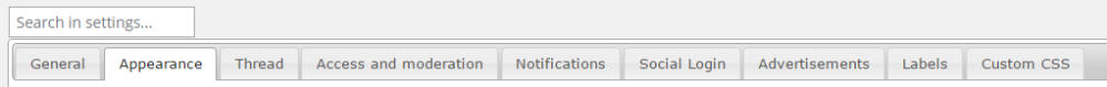 Appearance settings - WordPress Forum Plugin