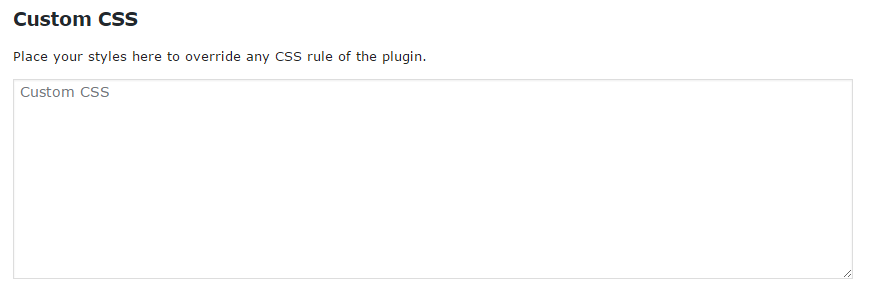Field for adding Custom CSS - WordPress Forum Plugin