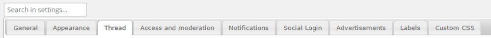 Thread settings - WordPress Forum Plugin