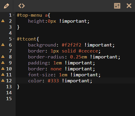 CSS editor