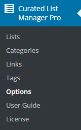 Navigation to the plugin settings - WordPress Content Aggregation