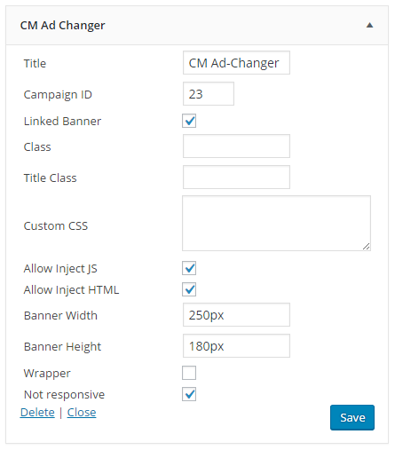 Ad Changer widget - WordPress Banner Ad Management