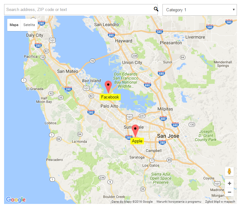 Displaying businesses on the map - Business Directory Plugin