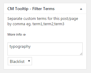 Adding the term 'typography' to the blacklist - Knowledge Base WordPress Plugin