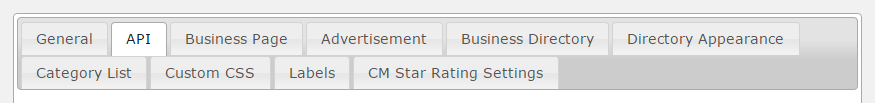 API settings - WordPress Directory Plugin