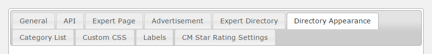 Directory appearance settings tab - WordPress Plugin for Member Directory