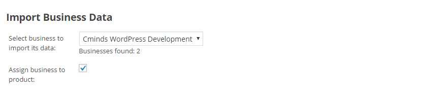 Assigning a business to the product - WordPress Directory Plugin